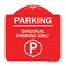 Signmission Parking-Diagonal Parking W/ Parking, Red & White Aluminum Sign, 18" x 18", RW-1818-23472 A-DES-RW-1818-23472 - alternate 1